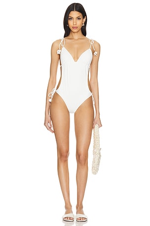 MAILLOT DE BAIN UNE PIÈCE AVEC LIENS À FLEURS POP Zimmermann