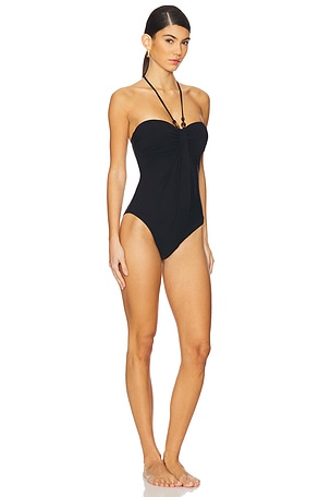 Zimmermann Wylie Drape Halter One Piece in Black