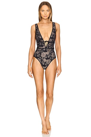 Tallow Lace Plunge One Piece Zimmermann