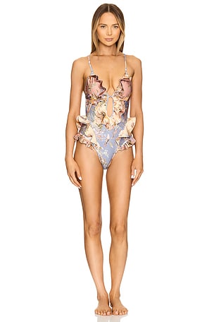 Tallow Waterfall Frill One Piece Zimmermann