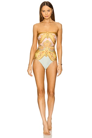 Maxine Chain Trim Bandeau One Piece Zimmermann