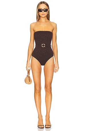 Acacia Textured Bandeau One Piece Zimmermann