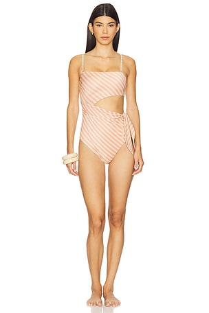 Cascadian Scarf Tie One Piece Swimsuit Zimmermann