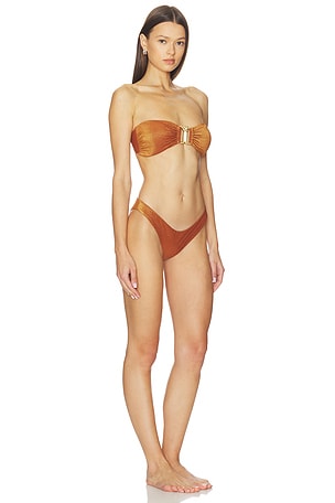 Zimmermann Daylight Metallic Trim Bikini Set in Orange