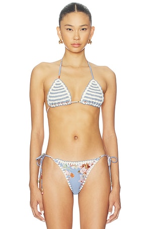 Awaken Crochet Triangle Bikini Top Zimmermann