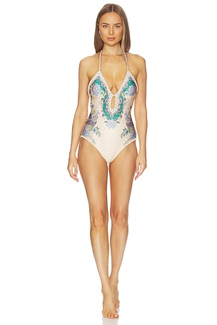 Indra Crochet Detail One Piece Zimmermann