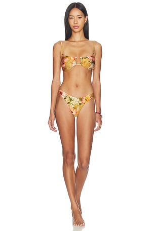 Zimmermann Mahon Bamboo Trim Bikini in Mustard