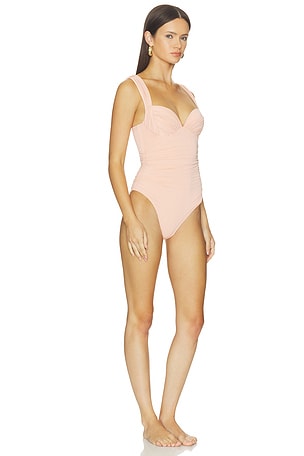 Zimmermann Roselight Drape One Piece in Mauve