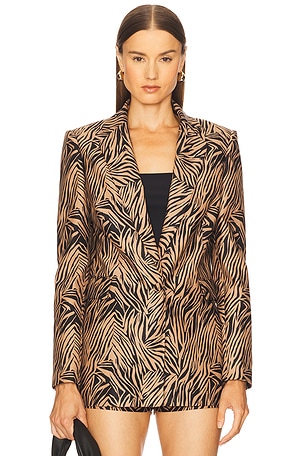 Zuleyha Kuru Yvonne Jacket in Brown. Size 44. Also