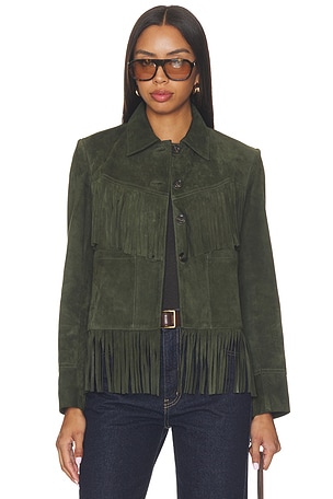 Suede Fringe Jacket ZUT