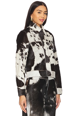 ZUT Cowhide Leather Jacket in Black