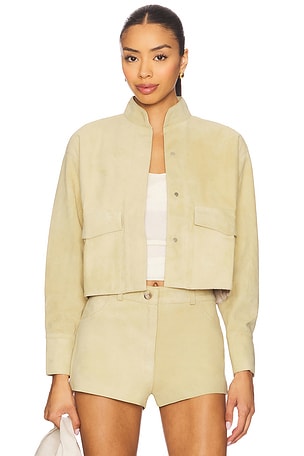 x REVOLVE Cropped Suede Jacket ZUT
