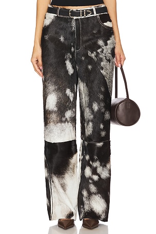 Straight Leg Cowhide Pants ZUT