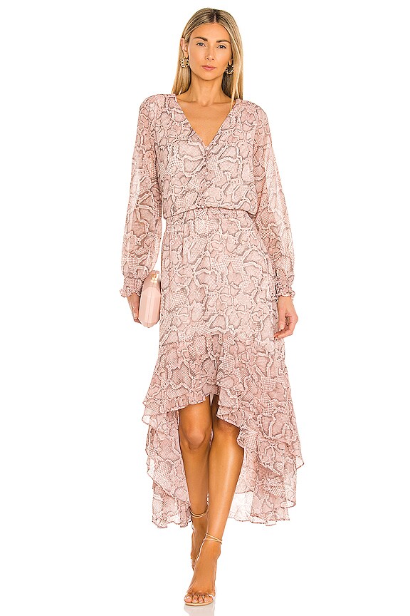 view 1 of 3 High Low Dress in Silky Snake