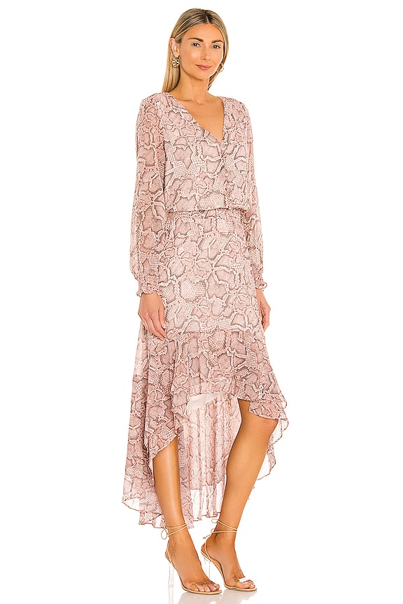 view 2 of 3 High Low Dress in Silky Snake