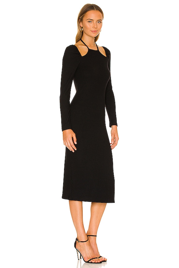 view 2 of 3 ROBE MI-LONGUE in Rich Black