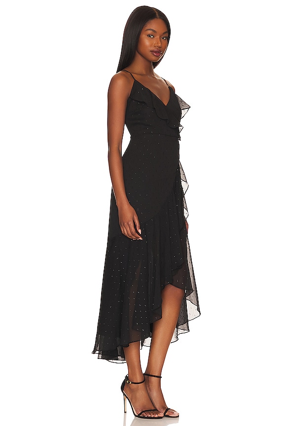 view 2 of 4 Hi Low Ruffle Maxi Dress in Rich Black