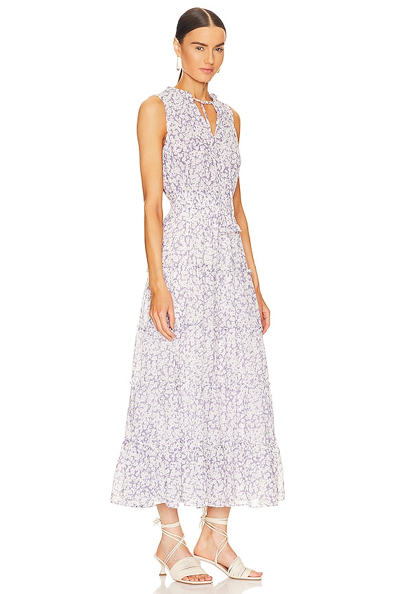 view 2 of 3 ROBE MAXI SANS MANCHES AVEC FRONCES in Twilight Purple