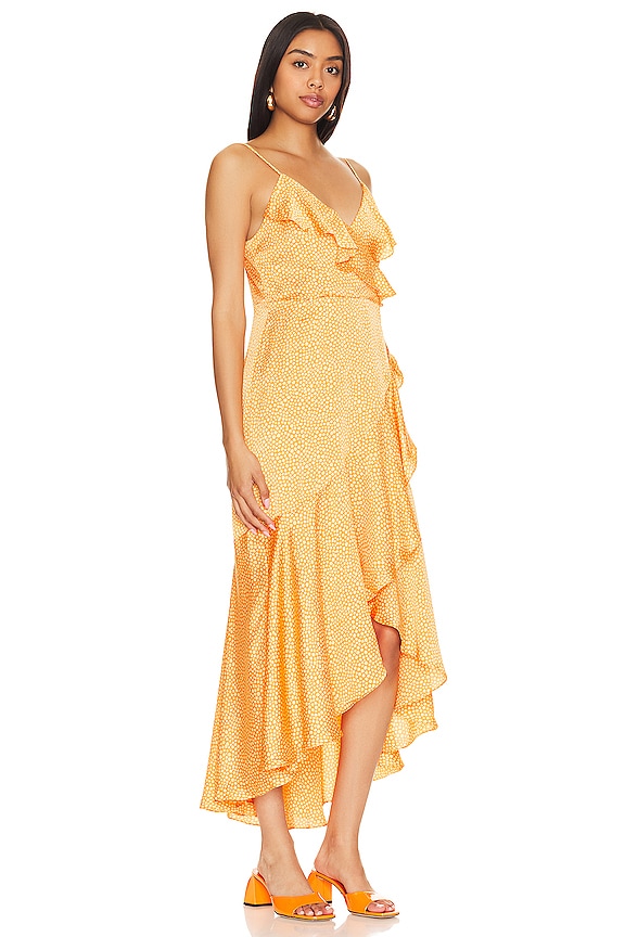 view 2 of 4 VESTIDO MIDI CON ABERTURA DELANTERA RETORCIDA in Russett