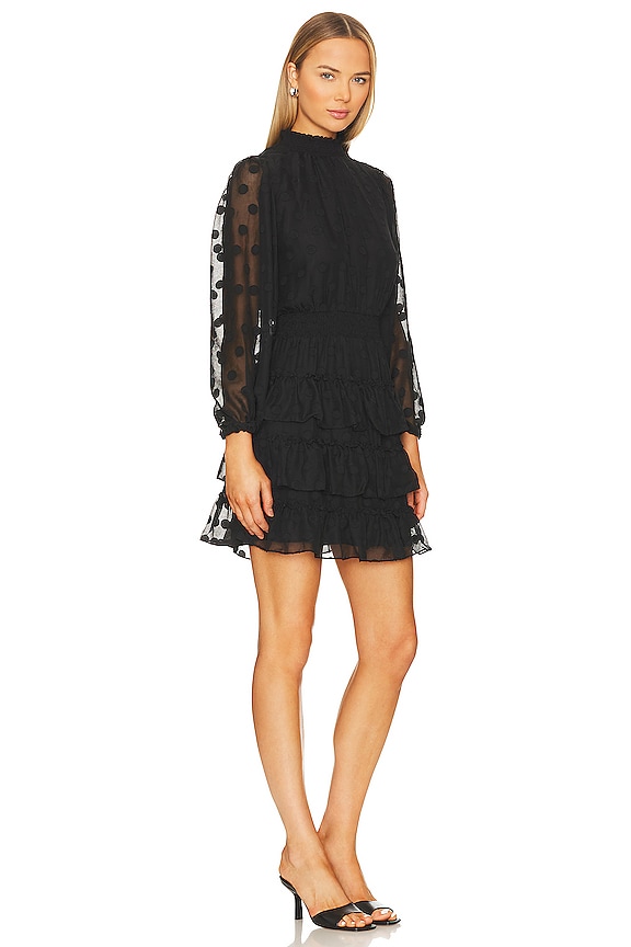 view 2 of 3 Smock Neck Dress in Black