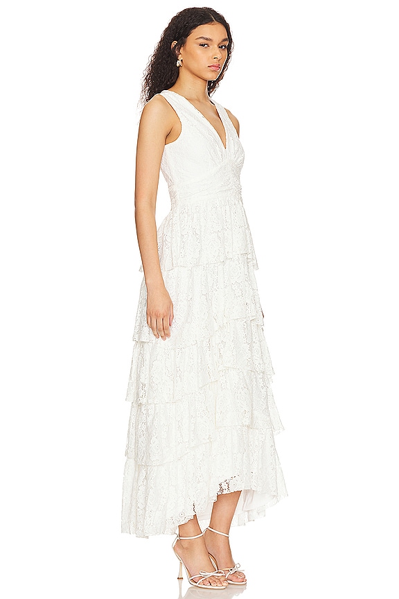 view 2 of 3 Cascading Ruffle Maxi Dress in New Ivory