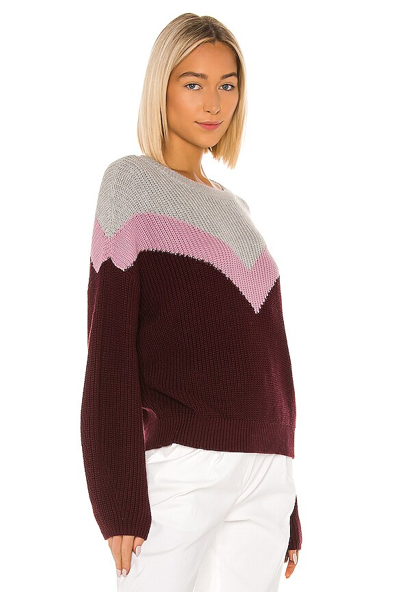 view 2 of 4 Chevron Front Crewneck Sweater in Mahogany