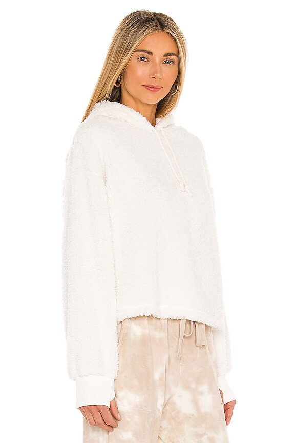 view 2 of 4 Teddy Faux Fur Hoodie in Soft Ecru
