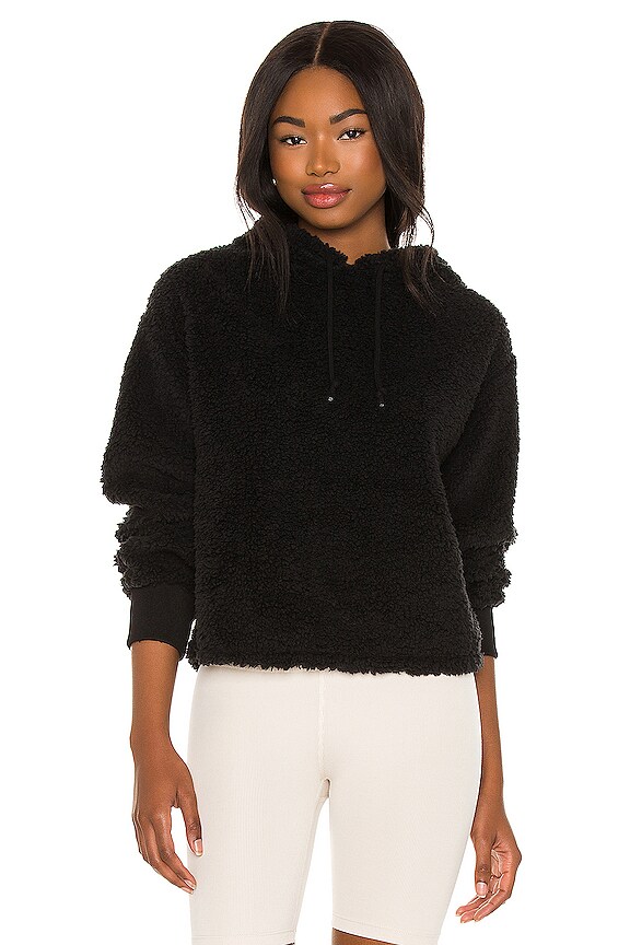 view 1 of 4 Teddy Faux Fur Hoodie in Black