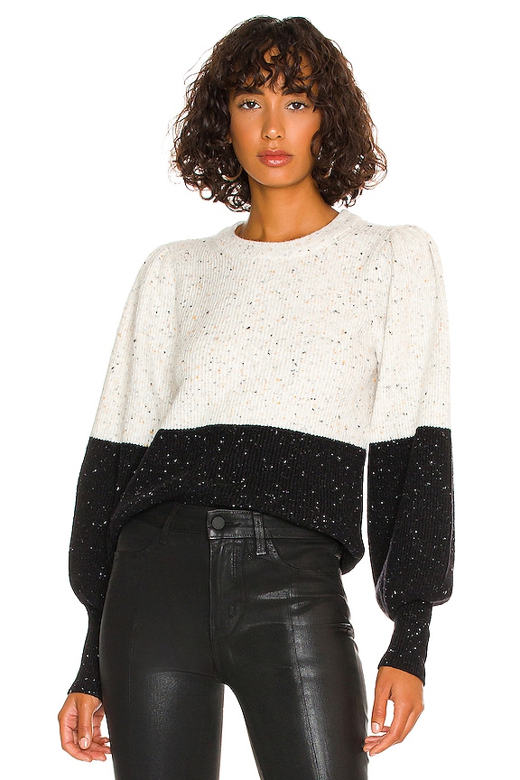 view 1 of 4 Colorblock Sweater in Antique White