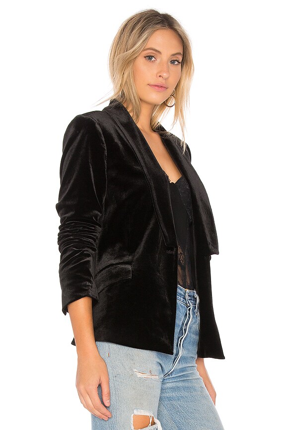 view 2 of 4 BLAZER ESMOQUIN VELVET in Rich Black