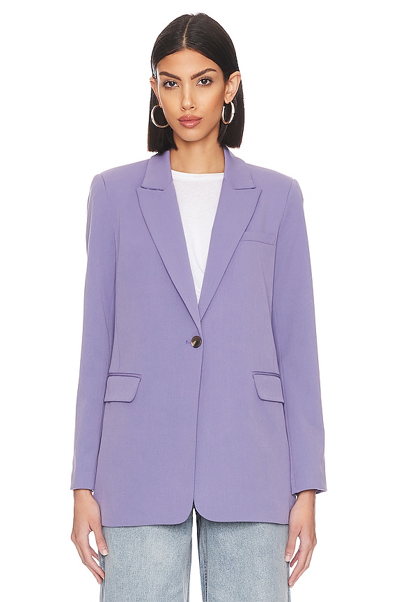 view 2 of 5 Single Button Relaxed Blazer in Twilight Purple