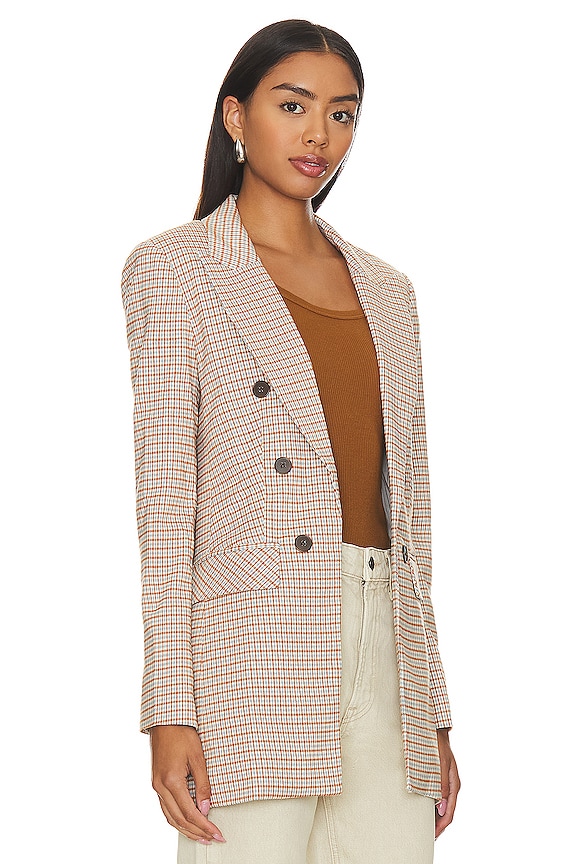 view 2 of 4 VESTE LONGUE DOUBLE BOUTONNAGE in Dusty Blue