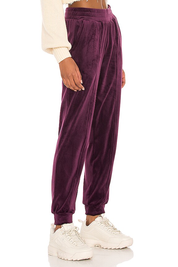view 2 of 4 PANTALON VELOUR in Deep Plum