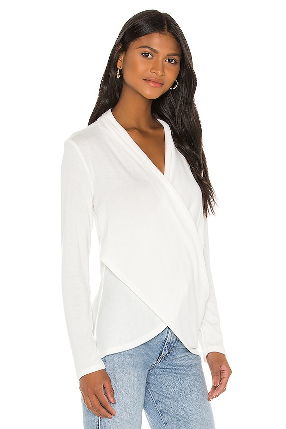 view 2 of 4 CROSS FRONT トップ in Soft Ecru