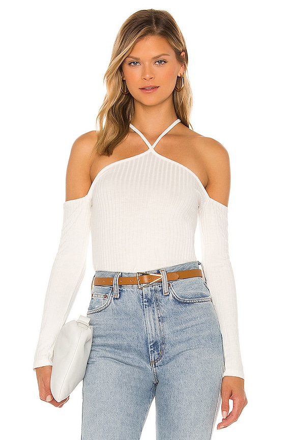 view 1 of 4 Off The Shoulder Cross Front Top in Soft Ecru