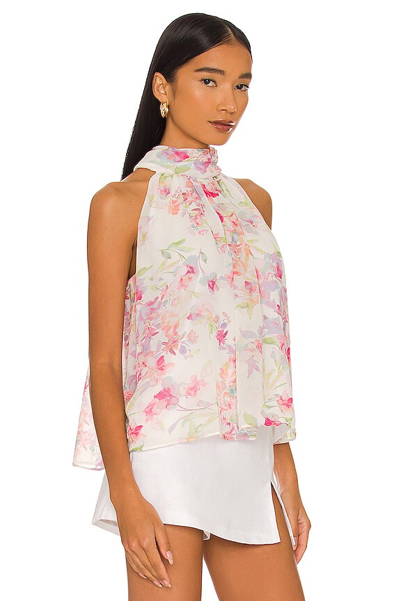 view 2 of 4 Halter Neck Blouse in Emily's Romantic Floral