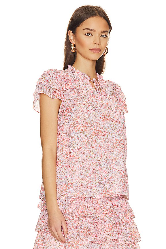 view 2 of 4 Short Sleeve Ruffle Top in New Ivory