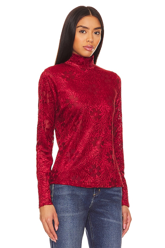 view 2 of 5 CUELLO ALTO DE MANGA LARGA in Red