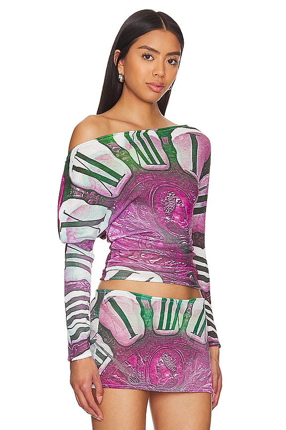 view 2 of 4 Clock T-shirt in Purple