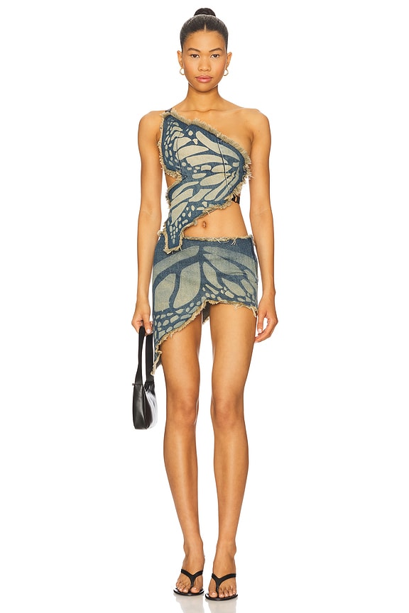 1XBLUE Butterfly Top in Light Blue | REVOLVE