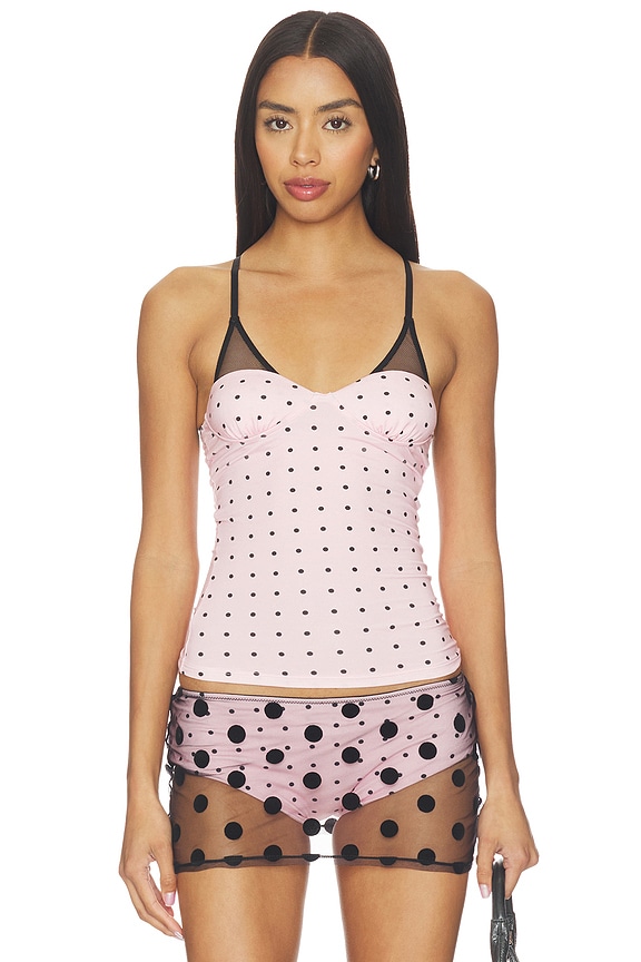 view 1 of 4 CAMISETA TIRANTES NYMPH in Pink Polka Dot