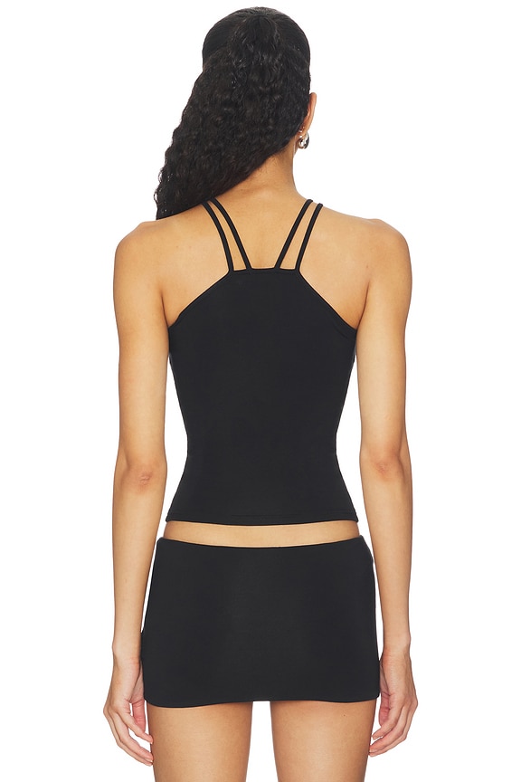 1XBLUE Spiral Strap Tank Top in Black | REVOLVE