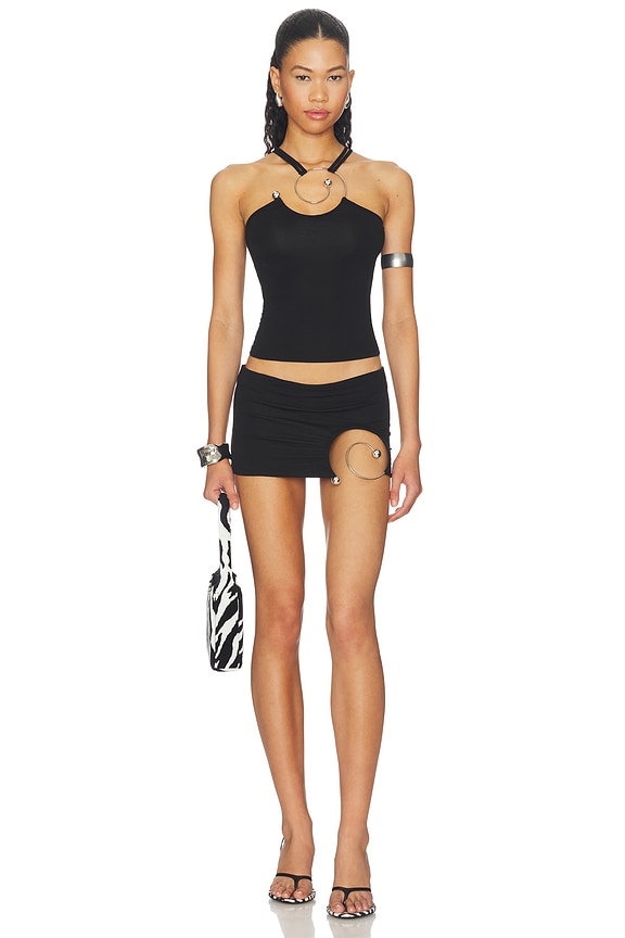 1XBLUE Spiral Strap Tank Top in Black | REVOLVE