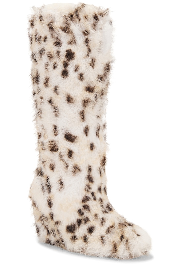 view 2 of 5 Faux Fur Boots in Dalmation