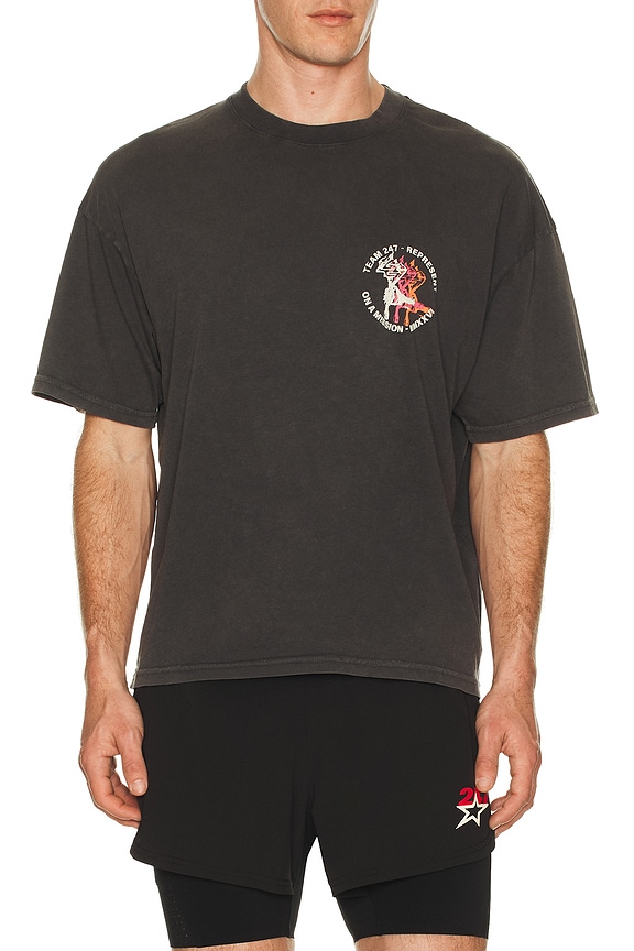 view 2 of 4 Torch Crop Tee in Washed Black