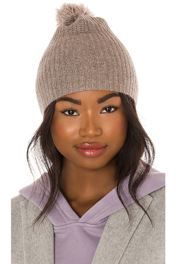 view 1 of 3 Rider Fur Beanie in Gunmetal