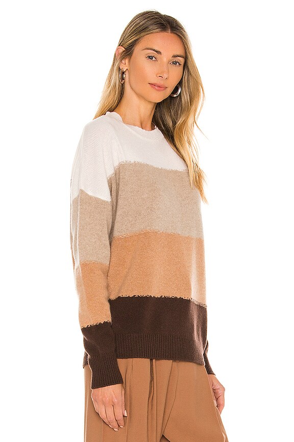 27 miles malibu Alondra Block Stripe Pullover in Latte | REVOLVE