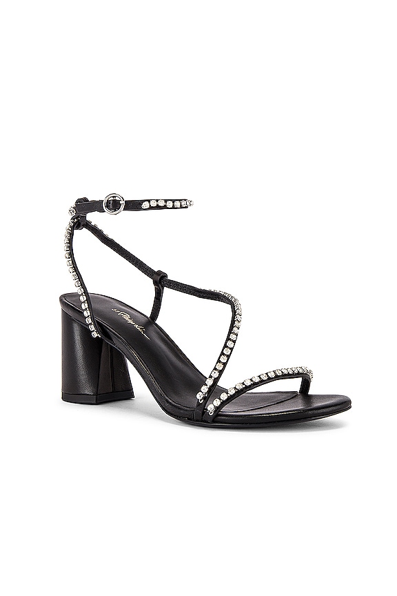 view 2 of 5 Drum Crystal Ankle Strap Sandal in Black