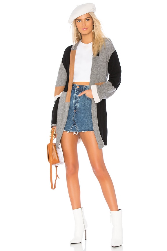 view 1 of 4 Daniela Cardigan in Heather Grey & Multi