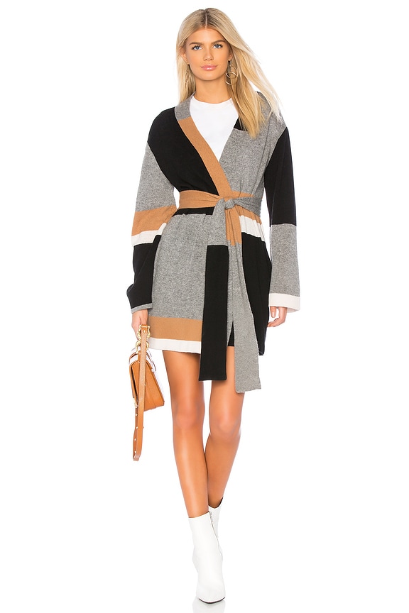 view 2 of 4 Daniela Cardigan in Heather Grey & Multi